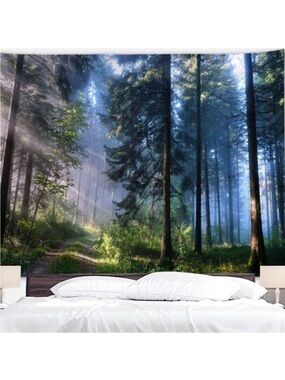 Peaceful California Forest Nature Dorm/Wall Decor/Art/Tapestry 78x60 New